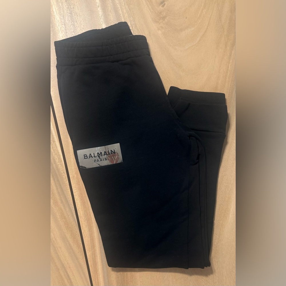 Balmain Kids Classic Black Sweatpants Size 14A - Picture 2 of 6